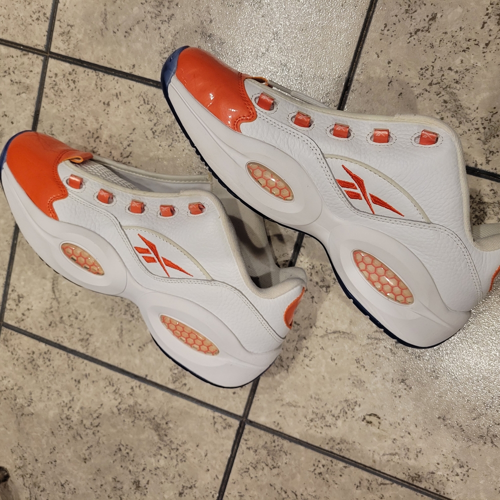 Reebok White and Orange Sneakers